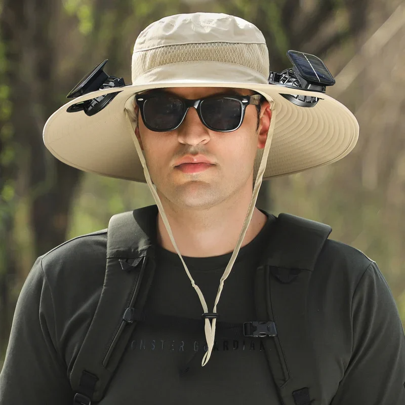 🔥EARLY SUMMER SALE 69% OFF⚡- a Outdoor Wide Brim Sun Hat With Solar Fan