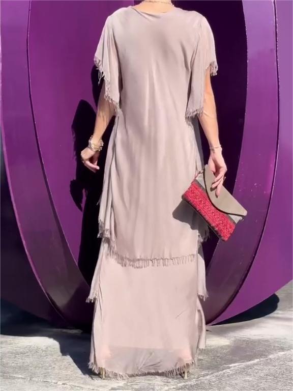 Last Day Promotionš„Elegant V-neck Maxi Dress(BUY 2 FREE SHIPPING)