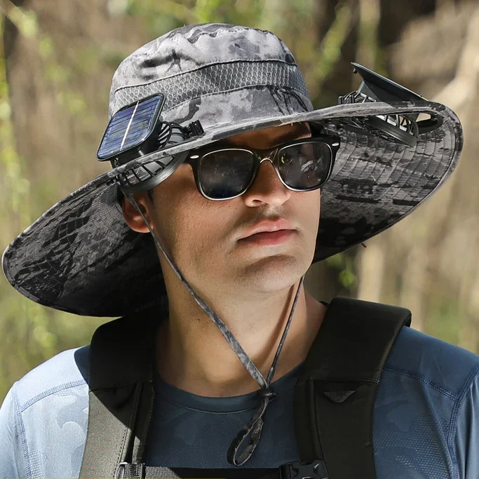 🔥EARLY SUMMER SALE 69% OFF⚡- a Outdoor Wide Brim Sun Hat With Solar Fan