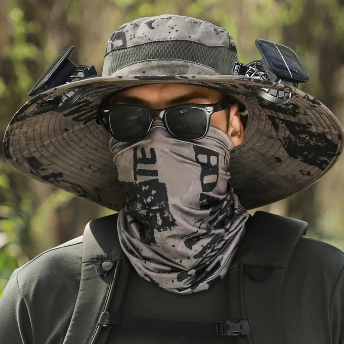 🔥EARLY SUMMER SALE 69% OFF⚡- a Outdoor Wide Brim Sun Hat With Solar Fan