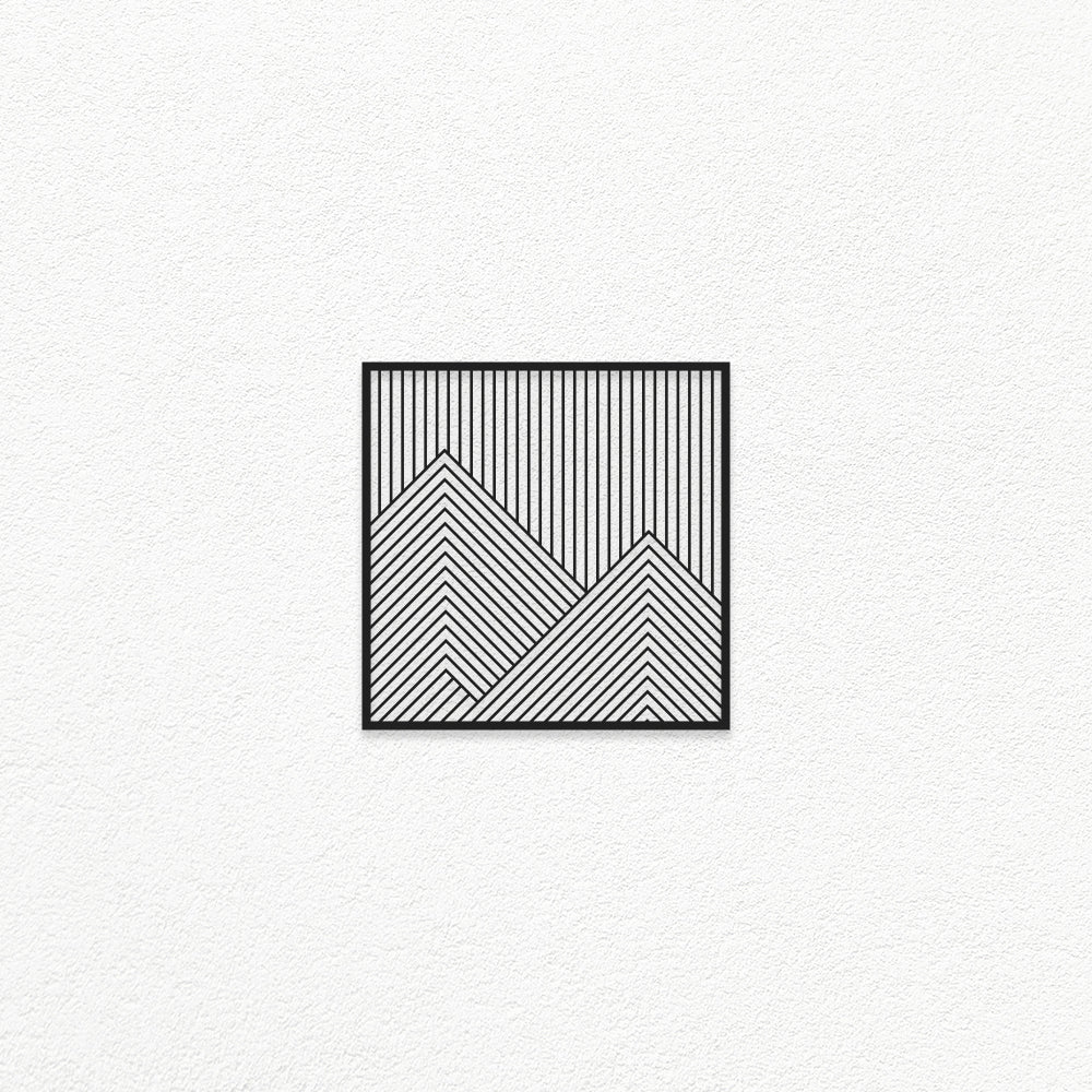 Geometric Mountain Metal Wall Art Style 022