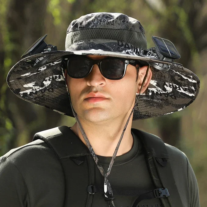 🔥EARLY SUMMER SALE 69% OFF⚡- a Outdoor Wide Brim Sun Hat With Solar Fan