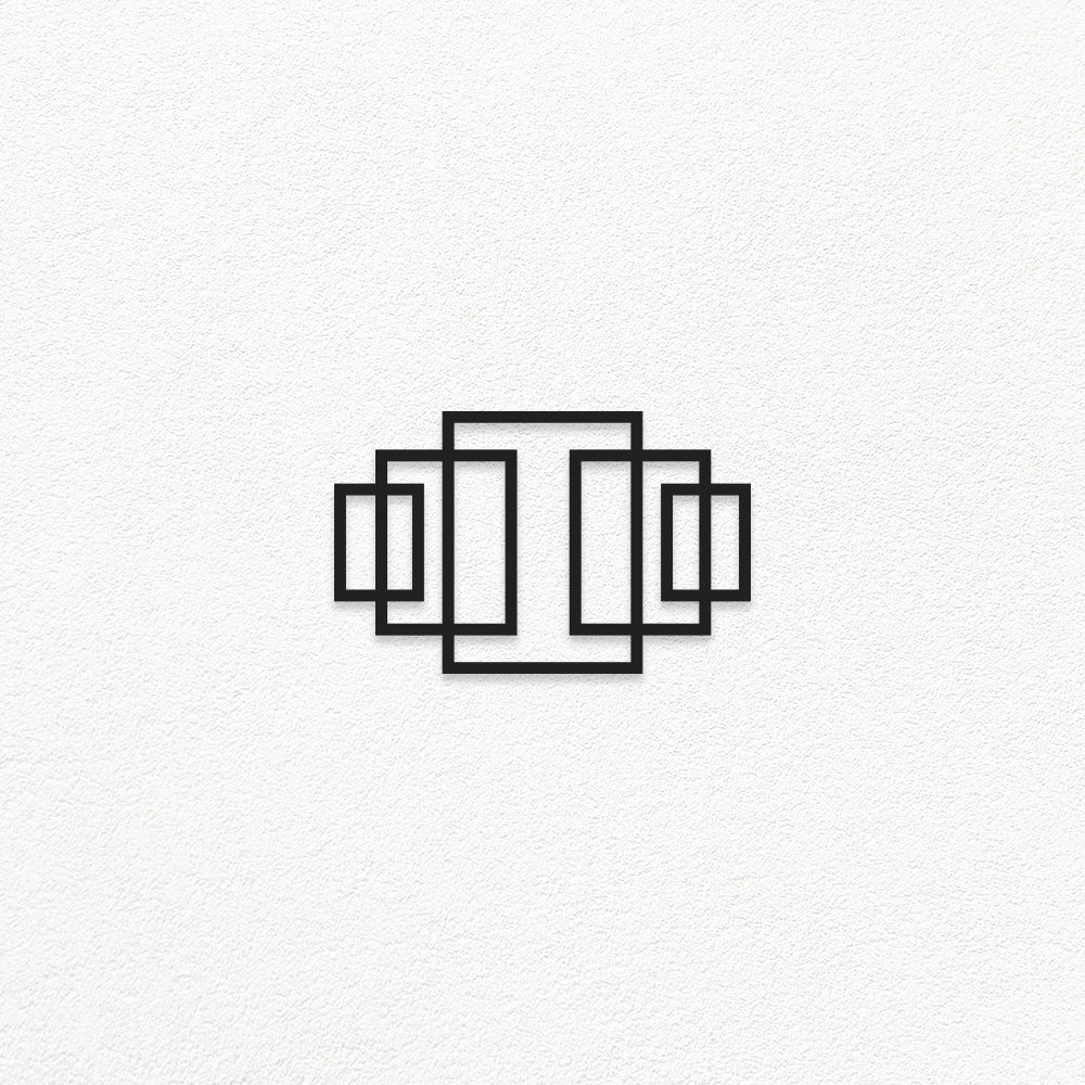 Abstract Rectangle Metal Wall Art Style 012