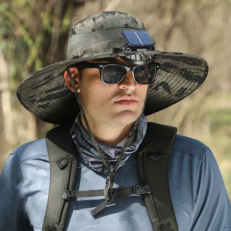 🔥EARLY SUMMER SALE 69% OFF⚡- a Outdoor Wide Brim Sun Hat With Solar Fan