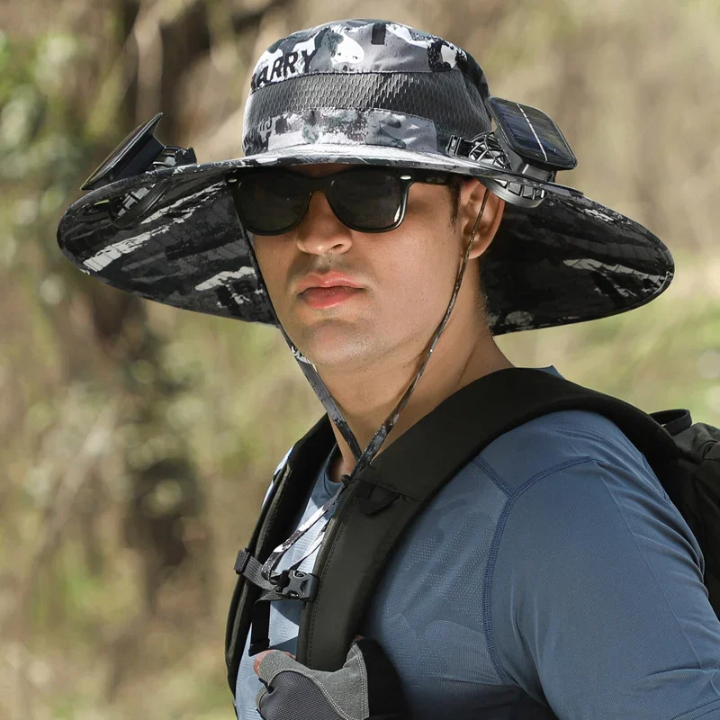 🔥EARLY SUMMER SALE 69% OFF⚡- a Outdoor Wide Brim Sun Hat With Solar Fan