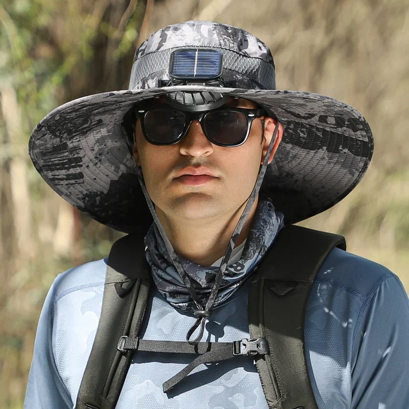 🔥EARLY SUMMER SALE 69% OFF⚡- a Outdoor Wide Brim Sun Hat With Solar Fan
