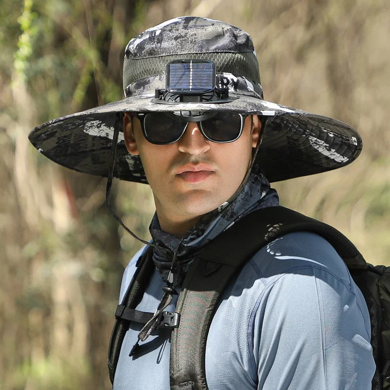 🔥EARLY SUMMER SALE 69% OFF⚡- a Outdoor Wide Brim Sun Hat With Solar Fan