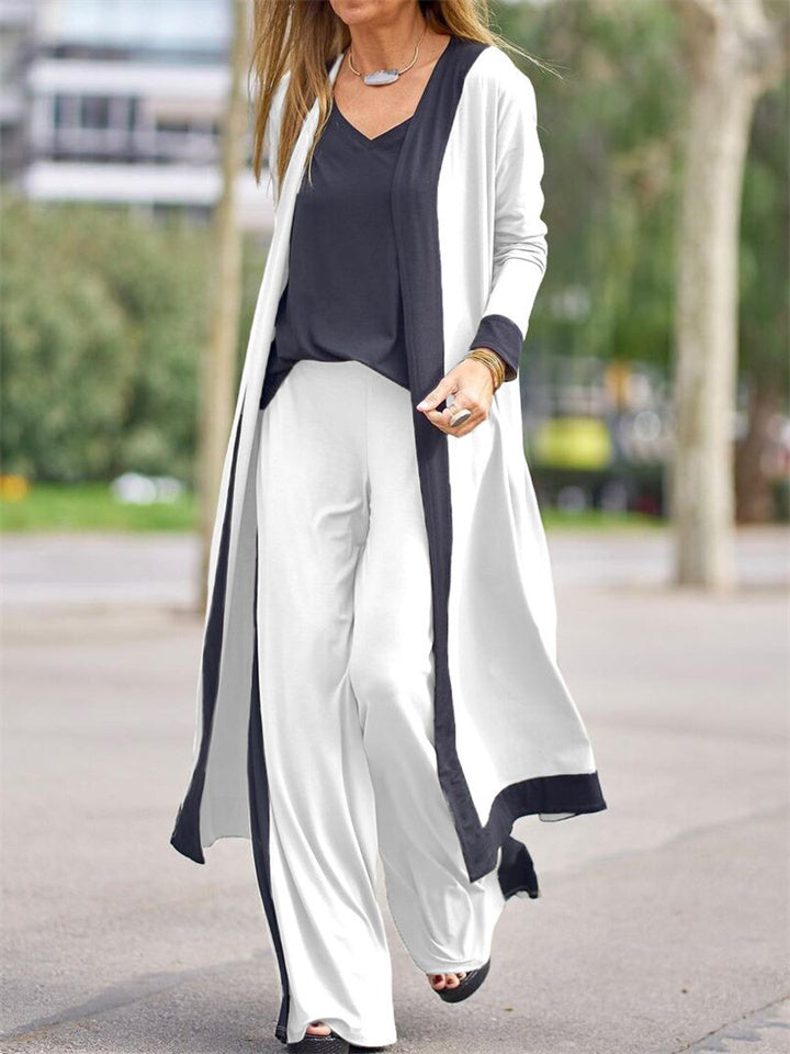 π₯ Stylish Casual Womenswear π 3 Piece Set (Soft Vest, Long Sleeve Cardigan Top + High Waisted Pants)
