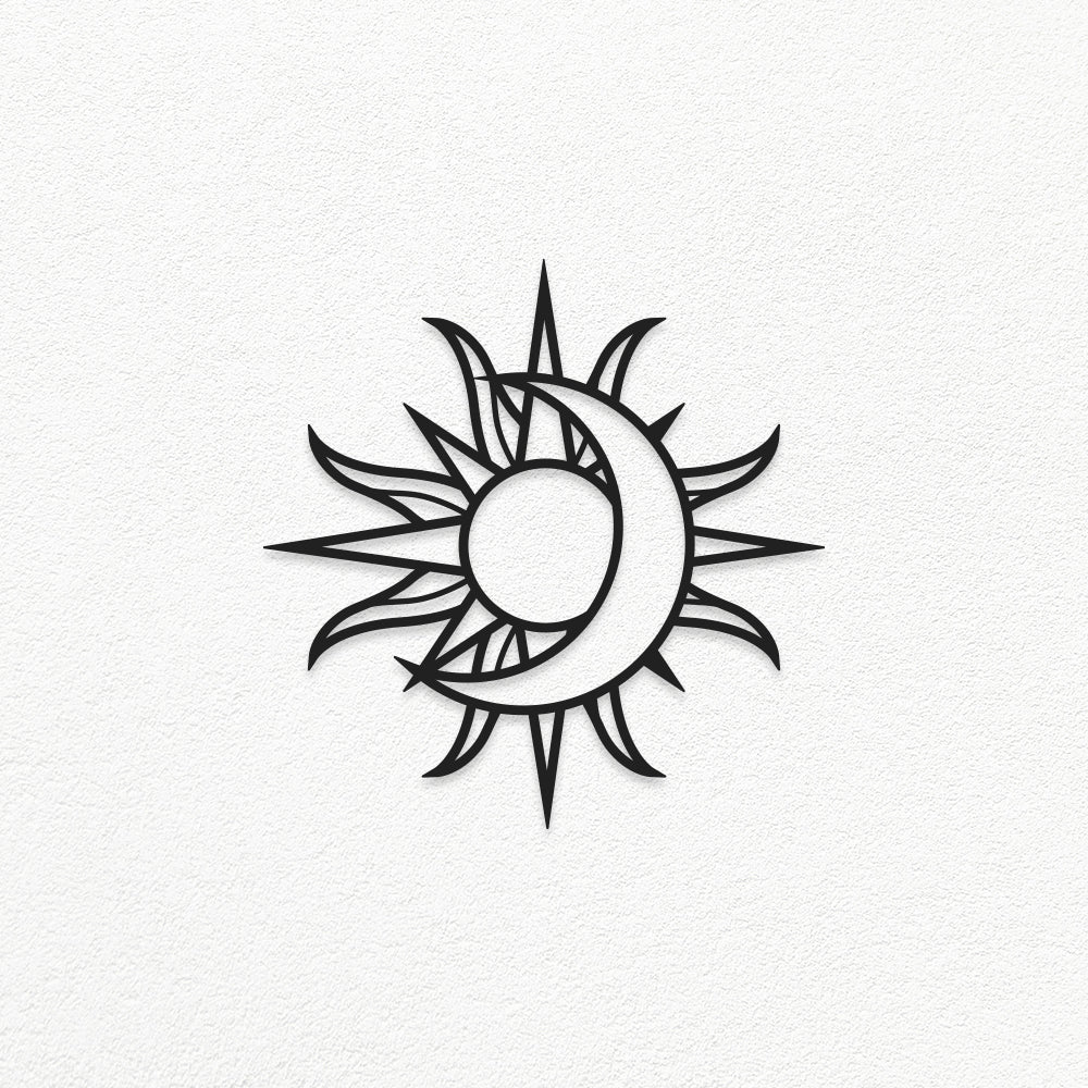 Sun & Moon Metal Wall Art Style 011