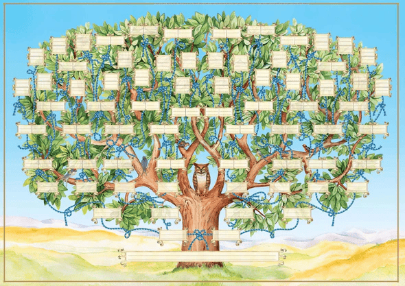 👩👩👧👧Family Tree Chart Diy Gift🔥