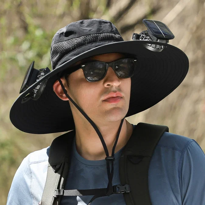🔥EARLY SUMMER SALE 69% OFF⚡- a Outdoor Wide Brim Sun Hat With Solar Fan