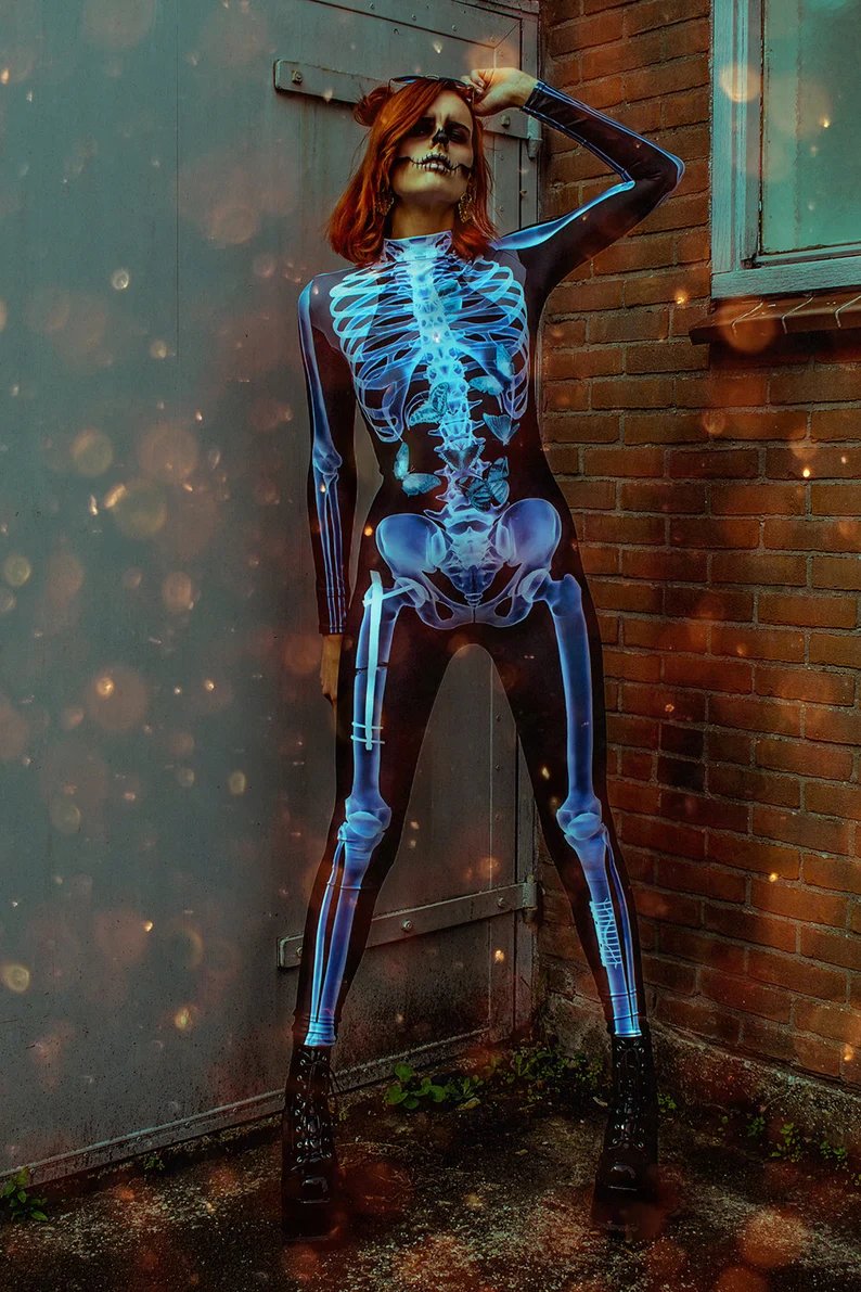šHalloween Saleš„Skeleton Bodysuit