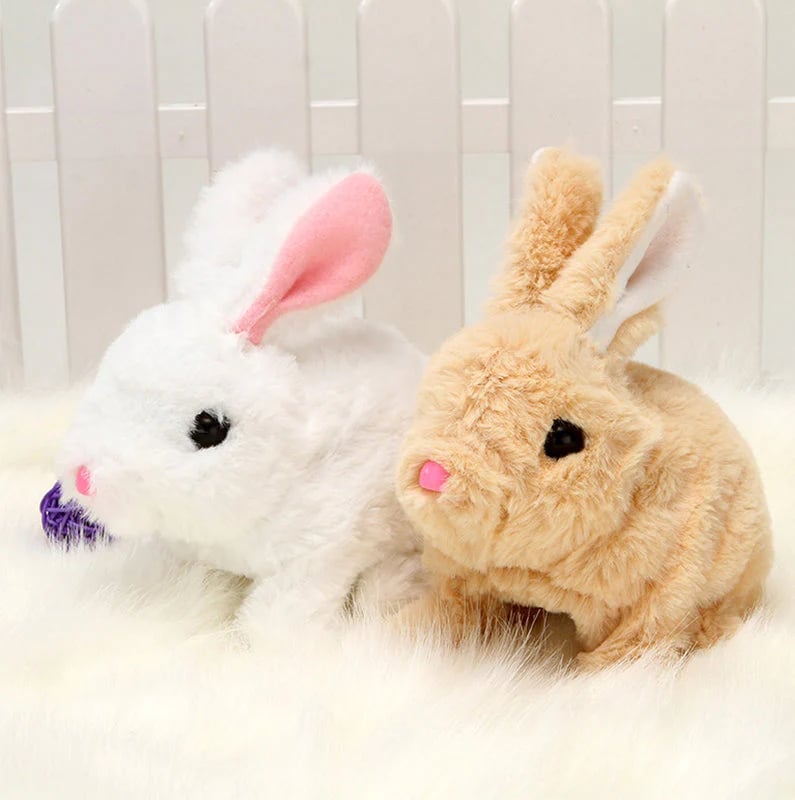 Cute artificial rabbit (educational interactive toy can walk and talk ...