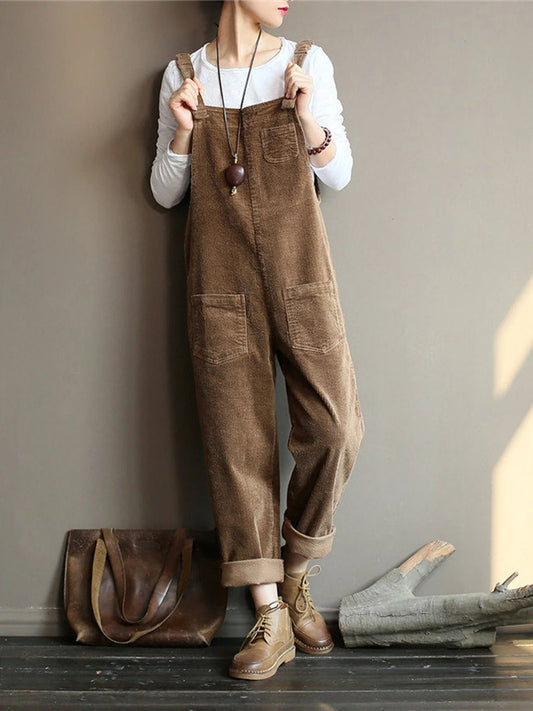 2024 NEW Wide Leg Corduroy Overalls