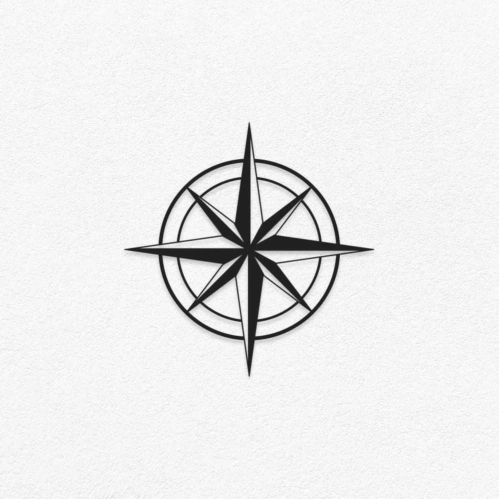 Compass Metal Wall Art Style 024