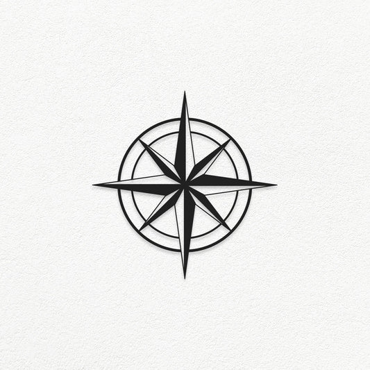 Compass Metal Wall Art Style 024