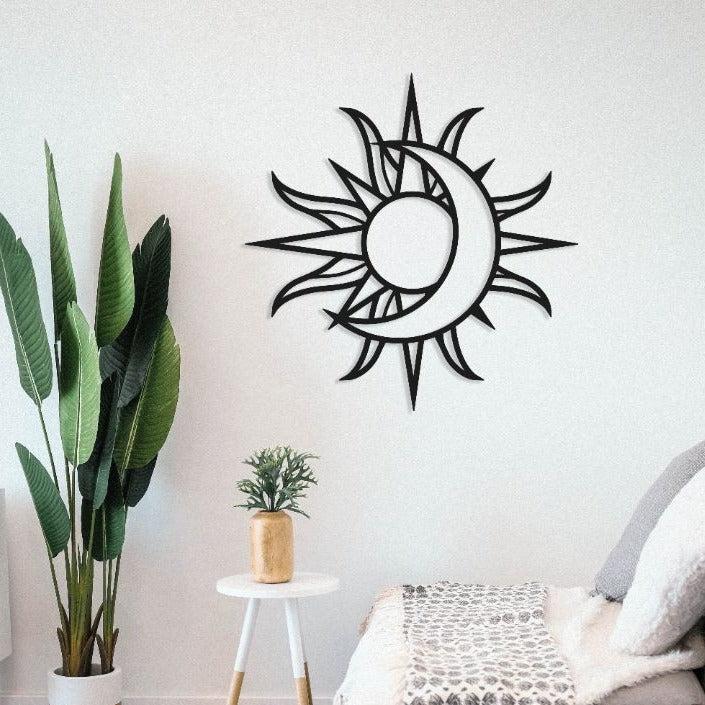 Sun & Moon Metal Wall Art Style 011