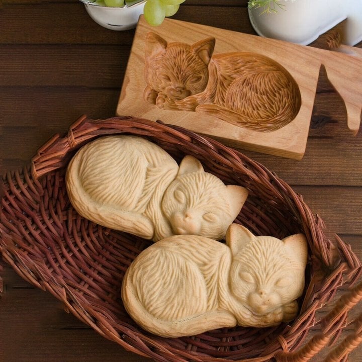 (🎁Early Christmas Limited Sale🎁) Wood Grain Cookie Mould - Cookie Embossing Mould